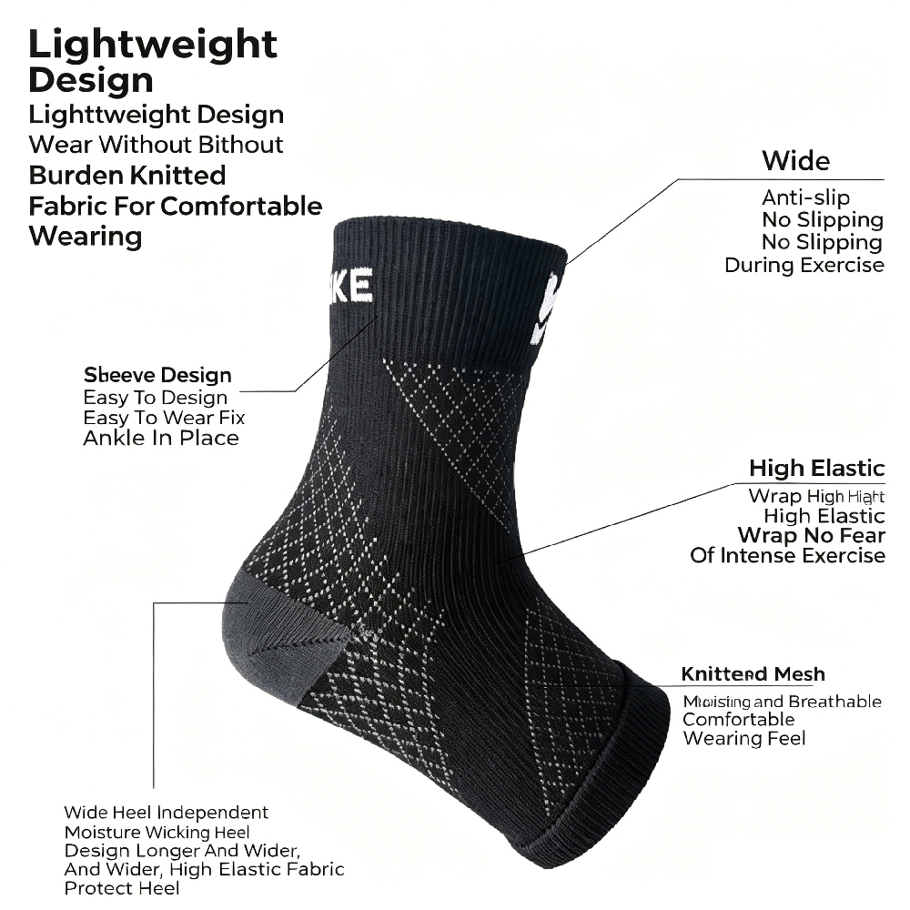 زوج واحد من جوارب دعم الكاحل و - مراجعة Ankle Brace Sock وسعره
